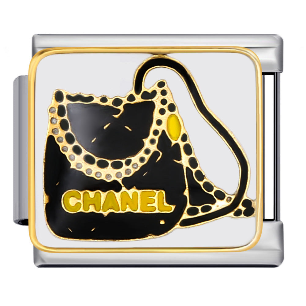 Wholesale Italian Charm Bracelet 9mm DIY Splicing Removable Exquisite Bag Stainless Steel Composable Bracelet