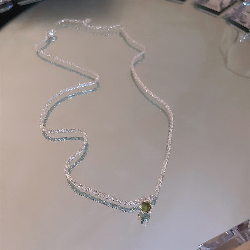 Wholesale Retro Green Alloy Pendant Necklace