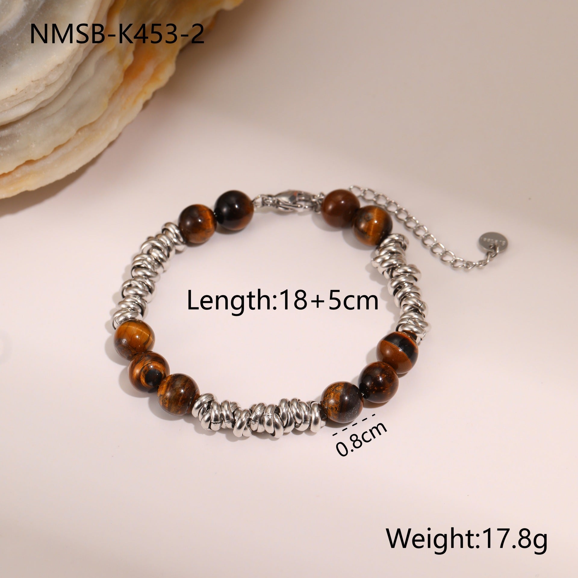 Wholesale Natural stone stainless steel bracelet