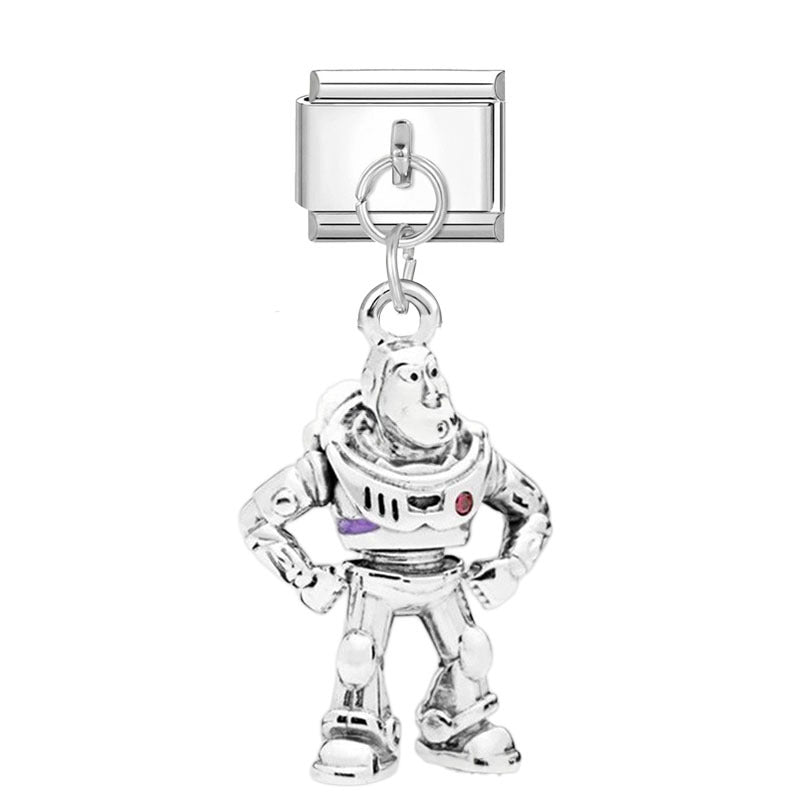 Wholesale Silver Cartoon Modular DIY Charm Bracelet Fashion Jewelry Accessory for Resale