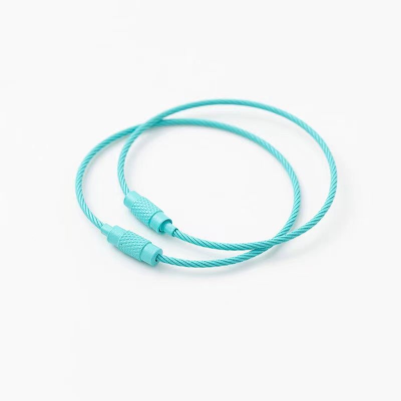 Wholesale 10pcs Color Paint Wire Ring DIY Keychain Accessories Bulk Keychains ACC-KC-HeYuan001