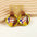 Wholesale Sports Sunflower Flower Baseball Bow Leather Wooden  Earrings