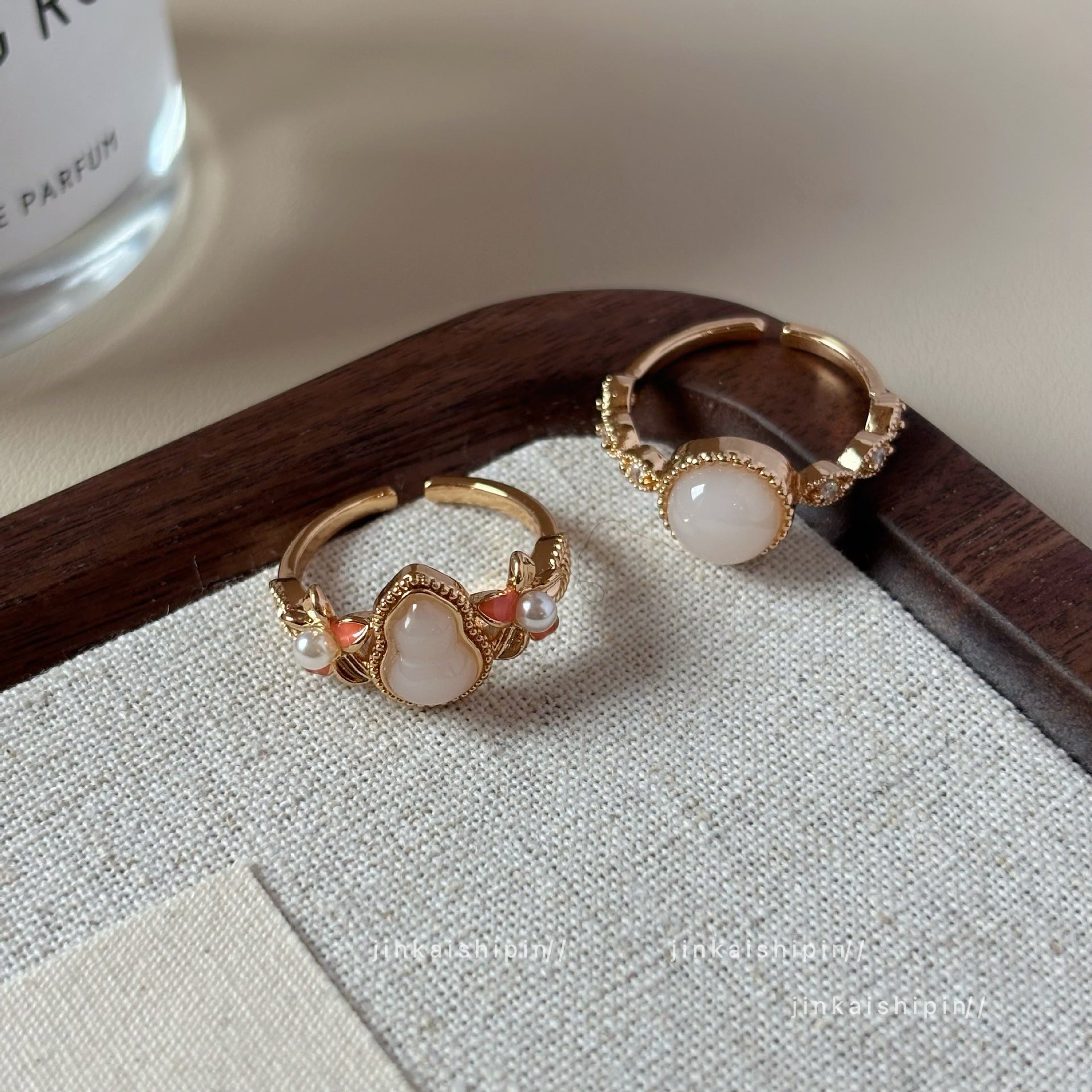 Wholesale Super Immortal Gentle All-match Golden Butterfly Flower Ring