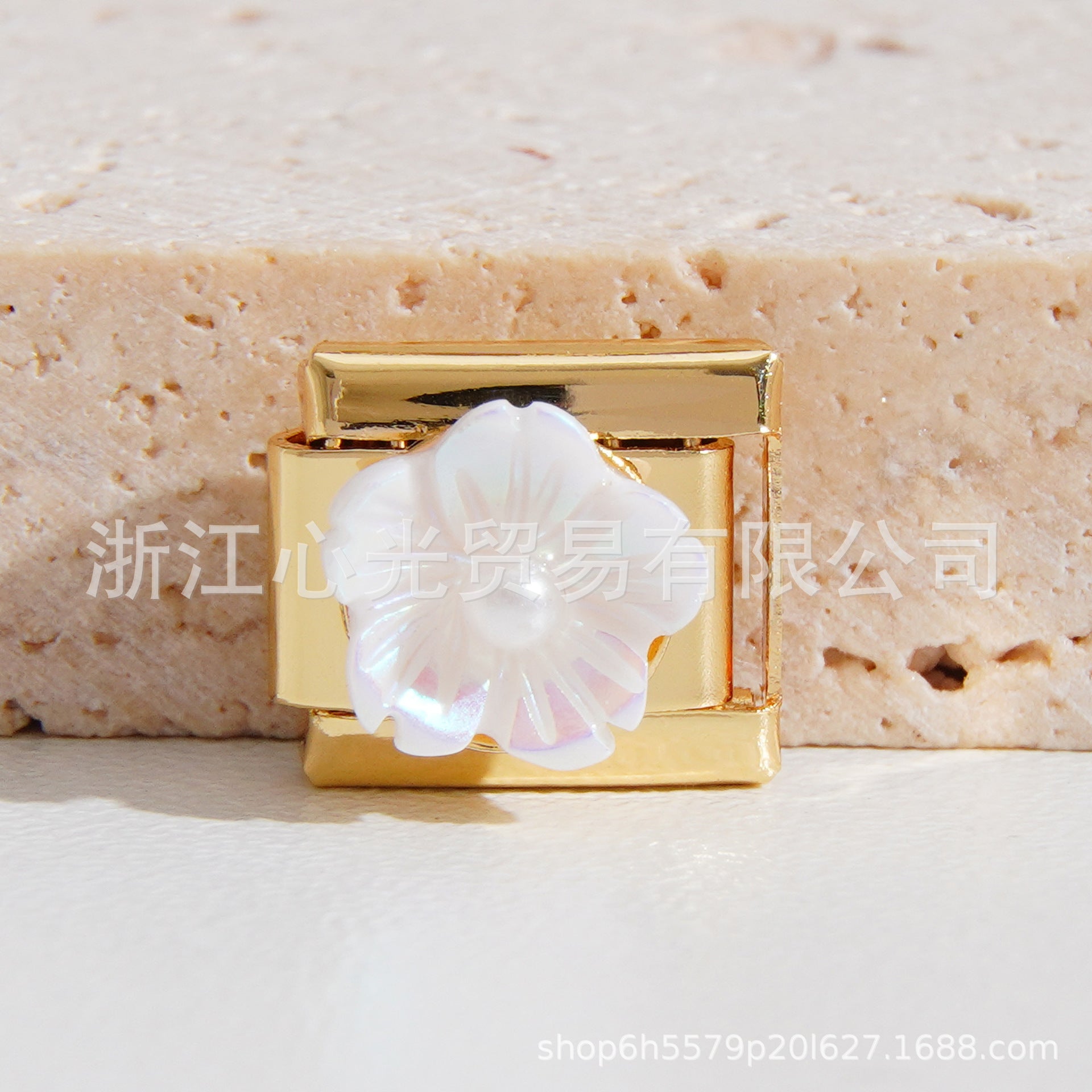 Wholesale Italian Charm Bracelet 9mm DIY Splicing Flower Series Stainless Steel Composable Bracelet