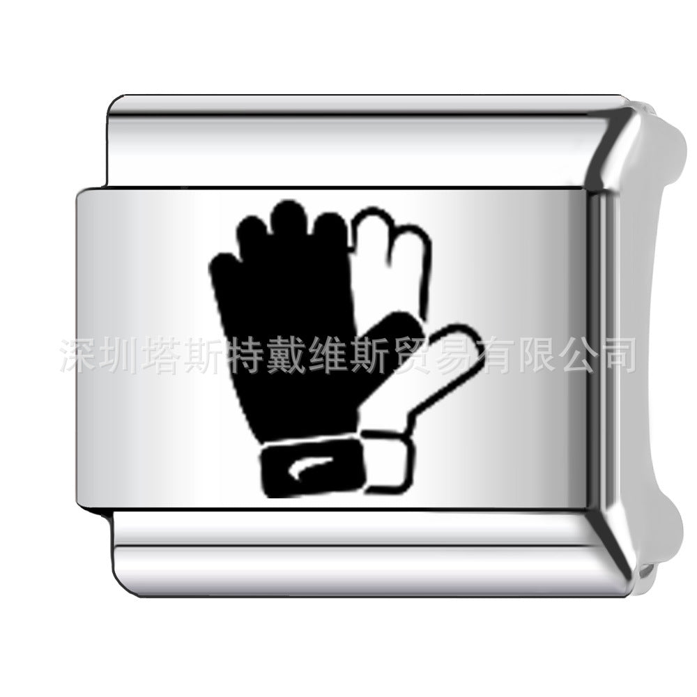 Wholesale 9mm Italian Charm Starter Bracelets DIY square Single Section Creative Stainless Steel Composable Bracelet