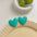 Wholesale spray painted candy color heart shaped acrylic earrings