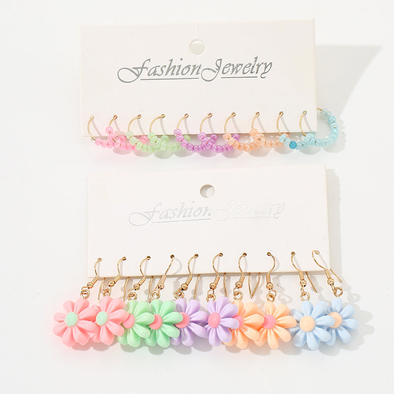 Wholesale Floral Earrings Rice Beads Earring Sets ACC-ES-NZ002