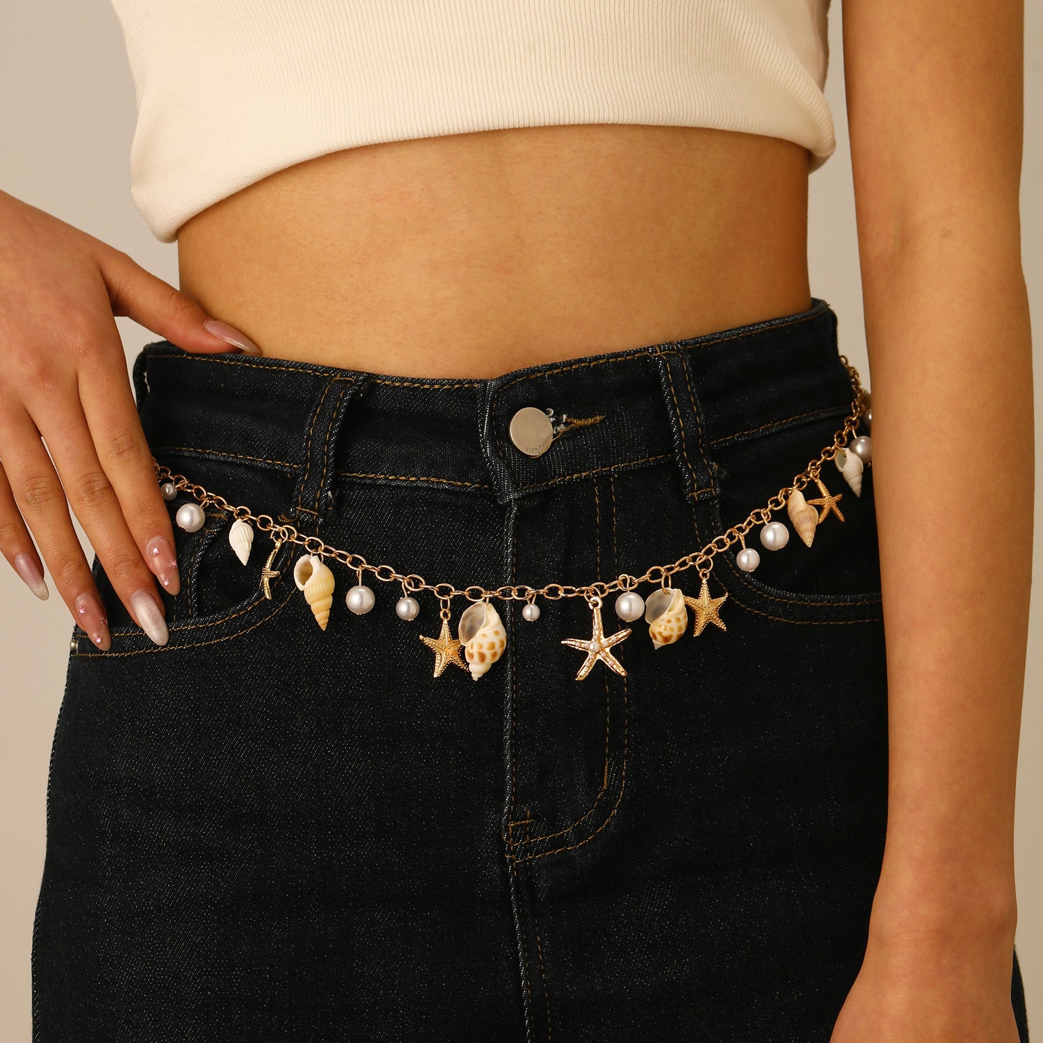 Wholesale Bohemian Summer Beach Shell Necklace And Bracelet Set Faux Pearl Starfish Conch Women S Fashion Jewelry Accessory