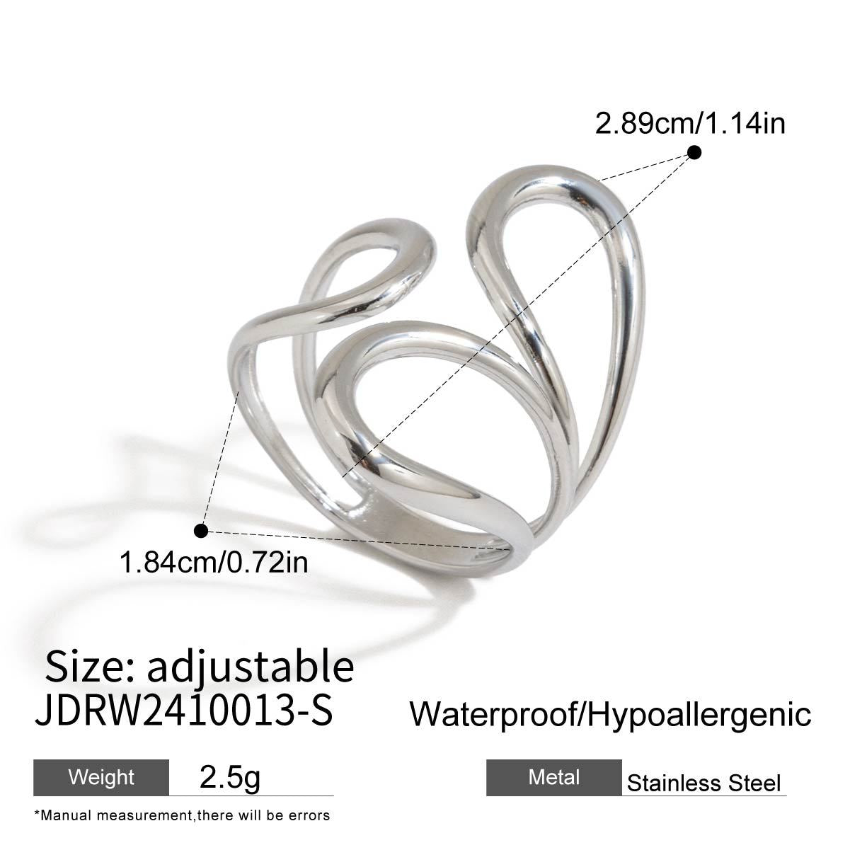 Wholesale  Stainless Steel Ring  Light Luxury  Line Ring