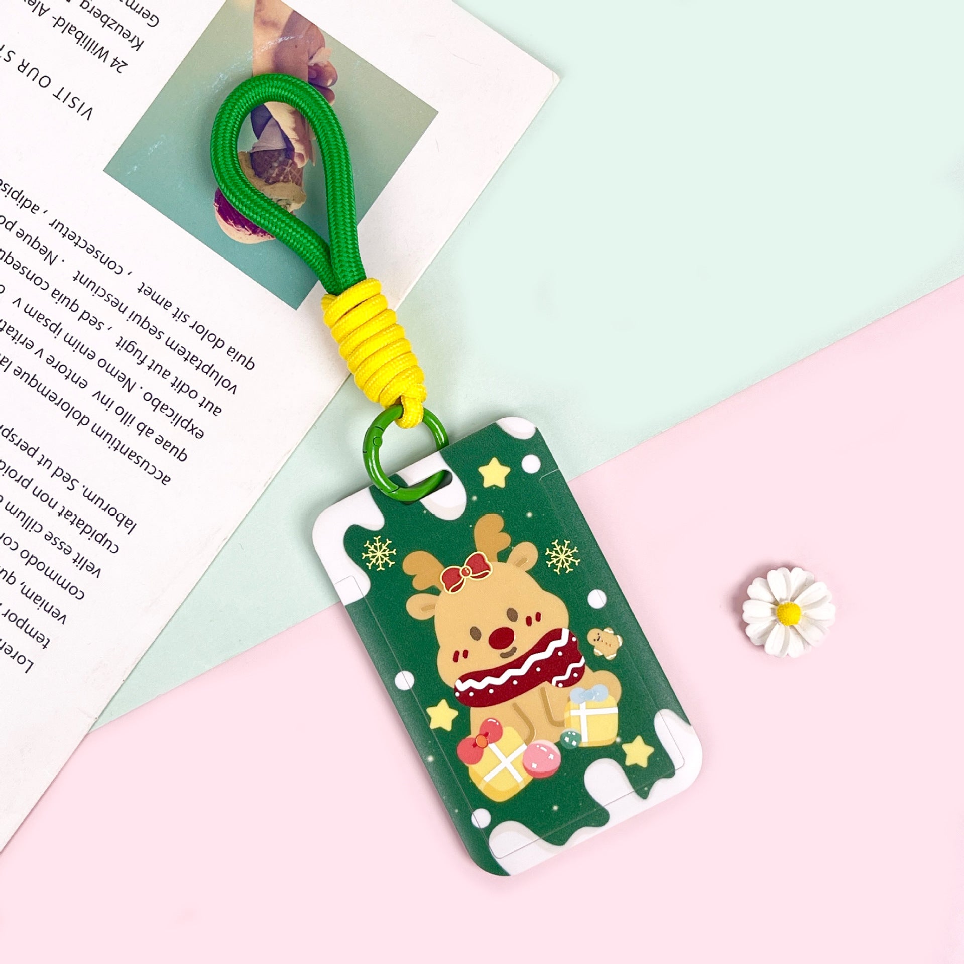 Wholesale Cute Christmas Card Set Lanyard Keychain ACC-KC-BG001