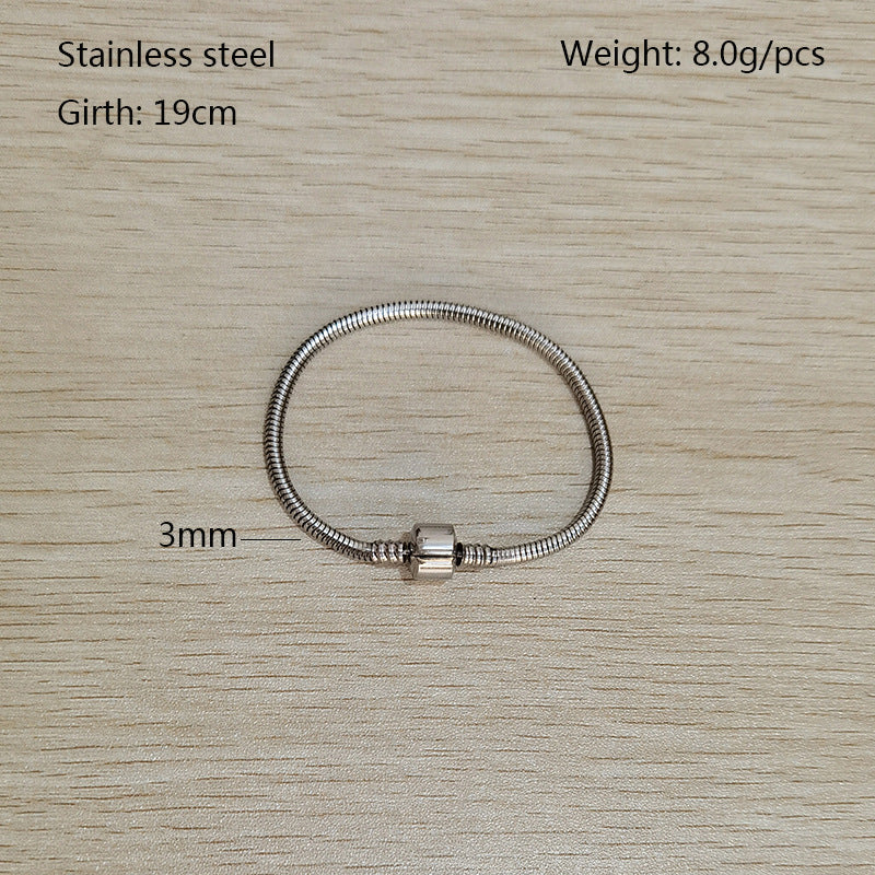 Wholesale Stainless steel waterproof snake bone bracelet