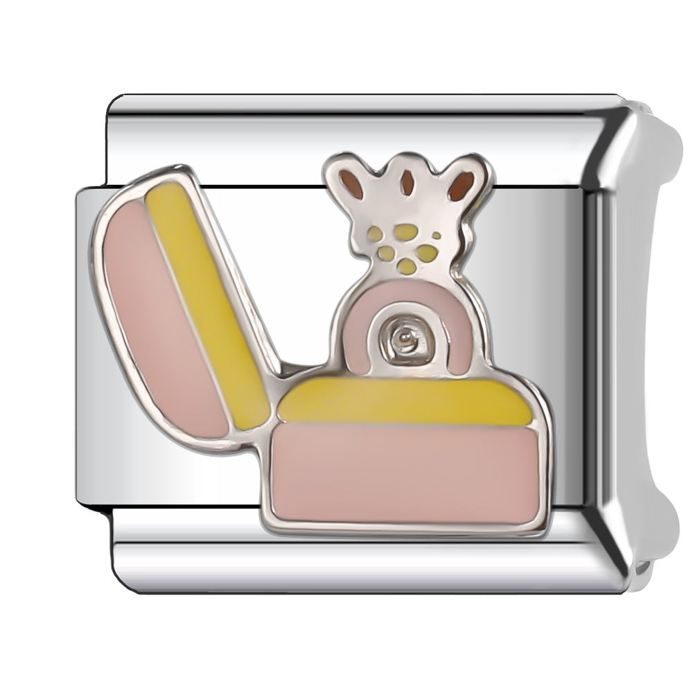 Wholesale Italian Charm Bracelet 9mm DIY Splicing Creative Pattern Stainless Steel Composable Bracelet