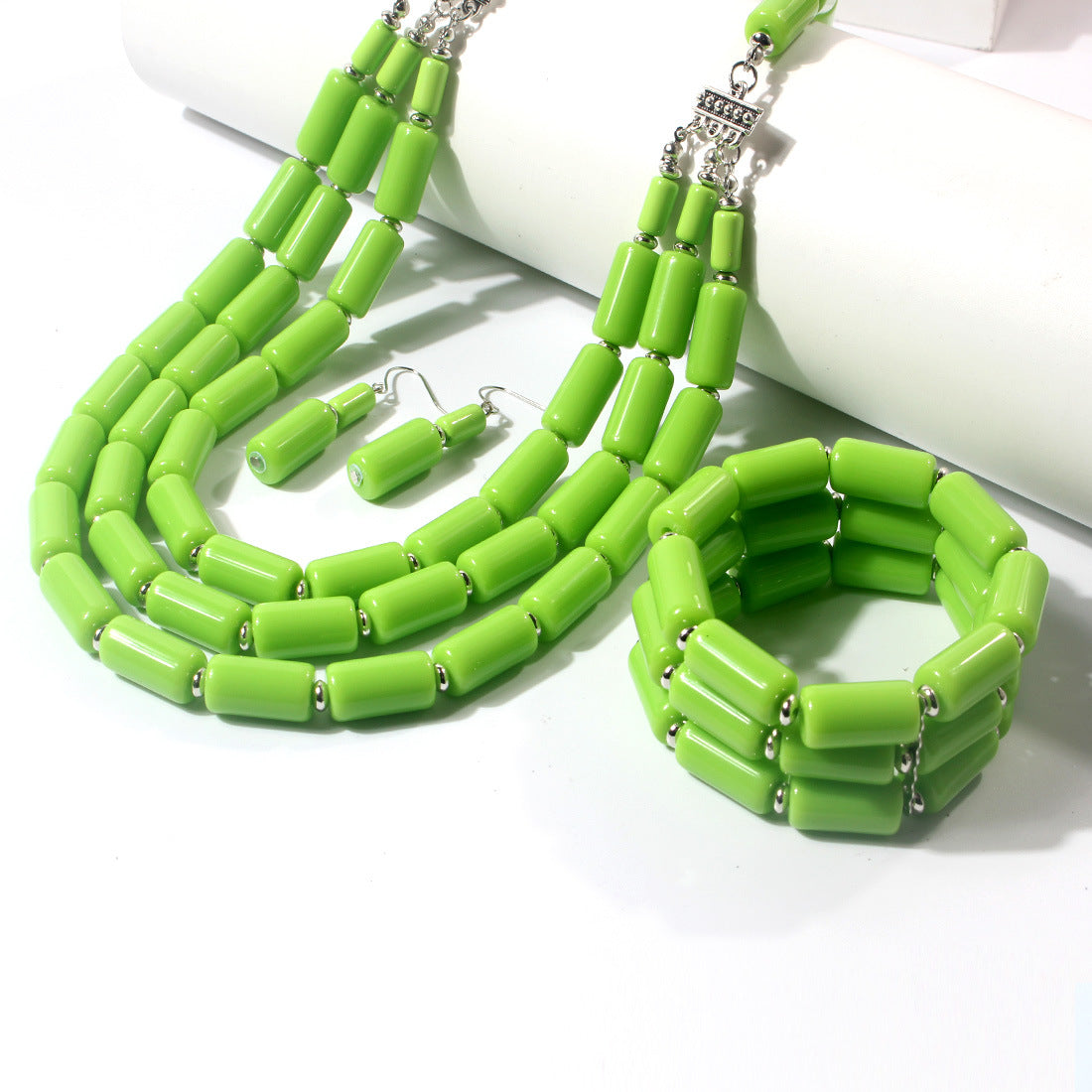 Wholesale Beaded Three-piece Multi-layer Necklace Set Bead Necklaces ACC-NE-Tengc001