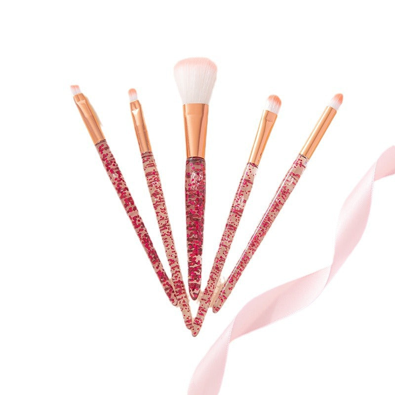 Wholesale 5pcs/pack Glitter Crystal Cone Portable Makeup Brush Eye Shadow Concealer Brush Beauty Makeup Tools ACC-MB-JiuRan003