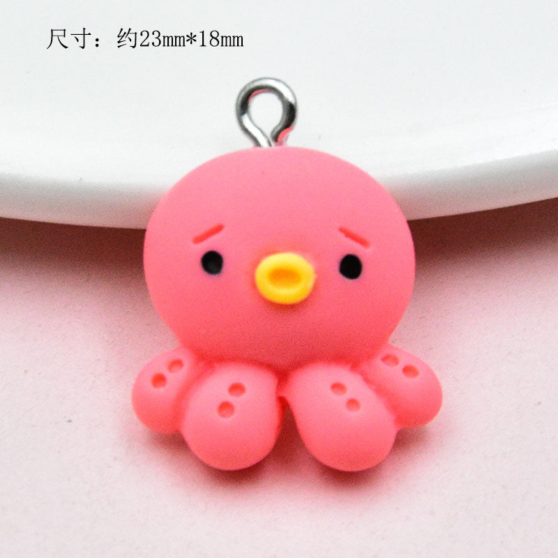 Wholesale Color resin simulation cute cartoon small animal sheep rabbit frog keychains