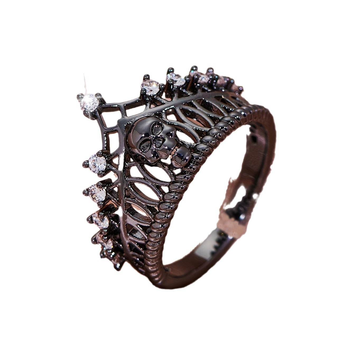 Wholesale  Skull Crown Ring  Personality Light Luxury Rings
