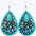 Wholesale Western Denim style Aztec wind drop-shaped leather earrings