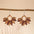 Wholesale  Boho Style Retro Sunflower Hollow Wooden Earrings