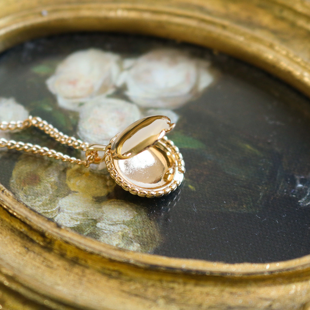 Wholesale Lovers Ornaments Heart Zircon Envelope Box Necklace