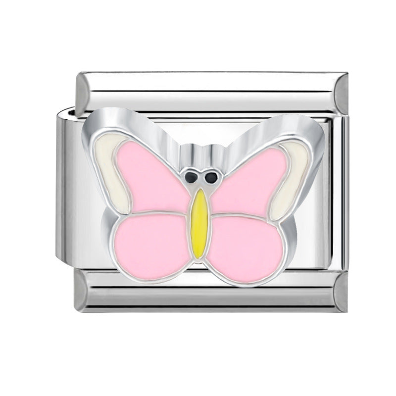 Wholesale Italian Charm Bracelet 9mm DIY Splicing Insect Series Stainless Steel Composable Bracelet