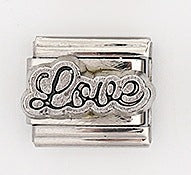 Wholesale Stainless Steel Italian Charm Bracelet Love Letter DIY Elastic Band Unisex Everyday Jewelry Accessory