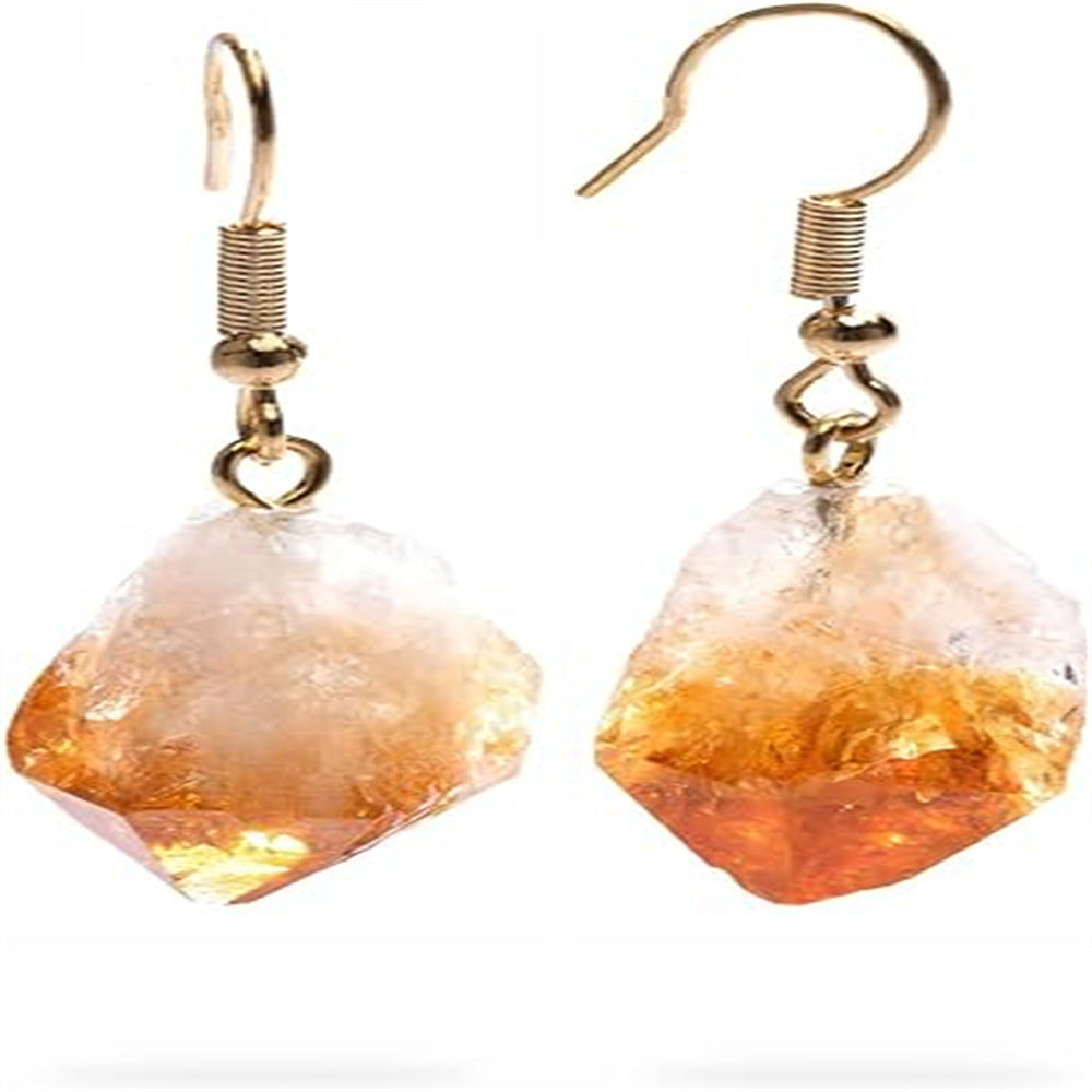 Wholesale Natural Irregular 2-3CM Citrine Earrings