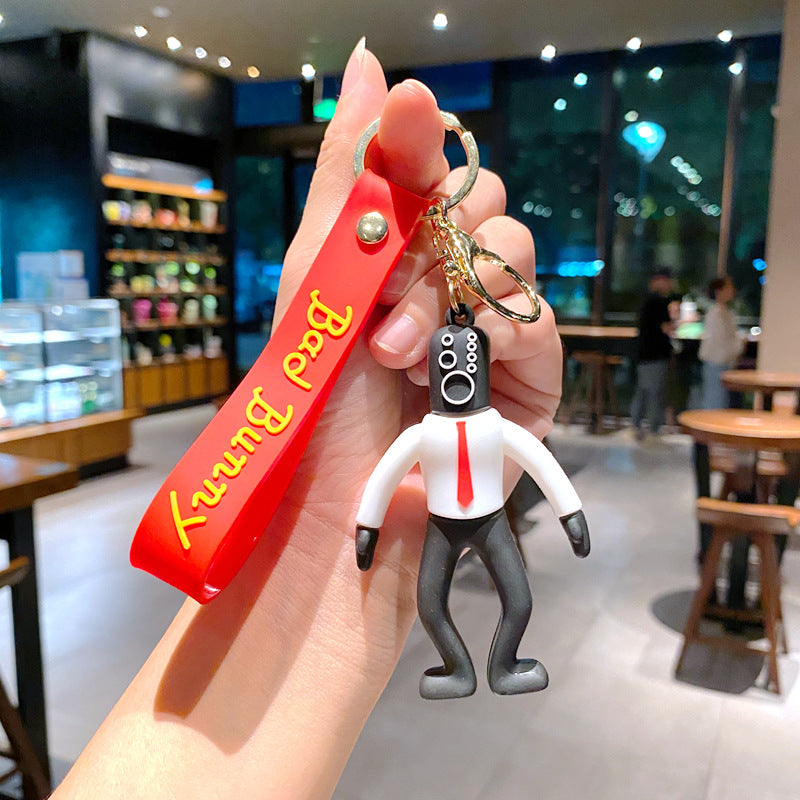 Wholesale Cartoon PVC Soft Keychain Creative Keychain ACCVIP-KC-XinShu008