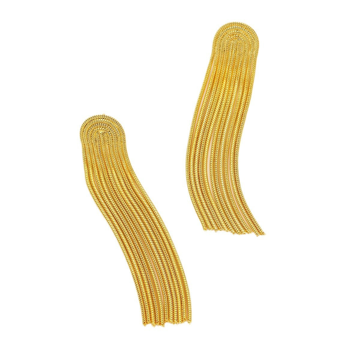 Wholesale plated 18K gold long stainless steel tassel earrings