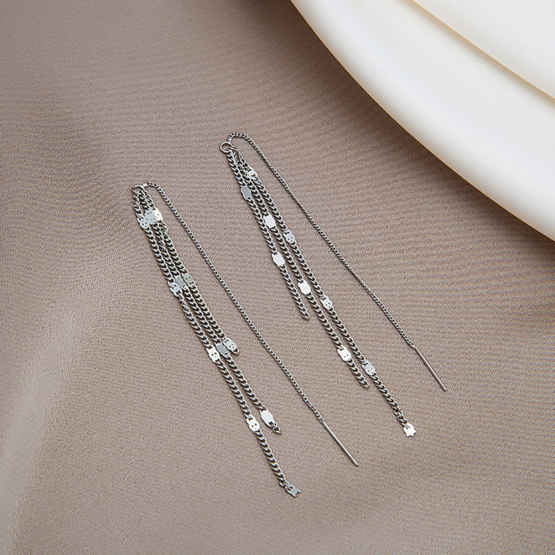 Wholesale Tassel Inlaid Diamond Butterfly Flower Pearl S925 Silver Needle Alloy Earrings ACC-ES-MDD011