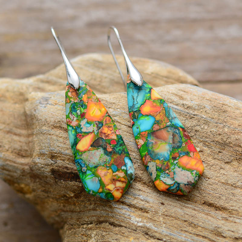 Wholesale Bohemian Imperial Stone Natural Stone Earrings ACC-ES-LZ007