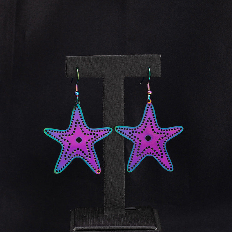 Wholesale Hollow Sun God Colorful Earrings