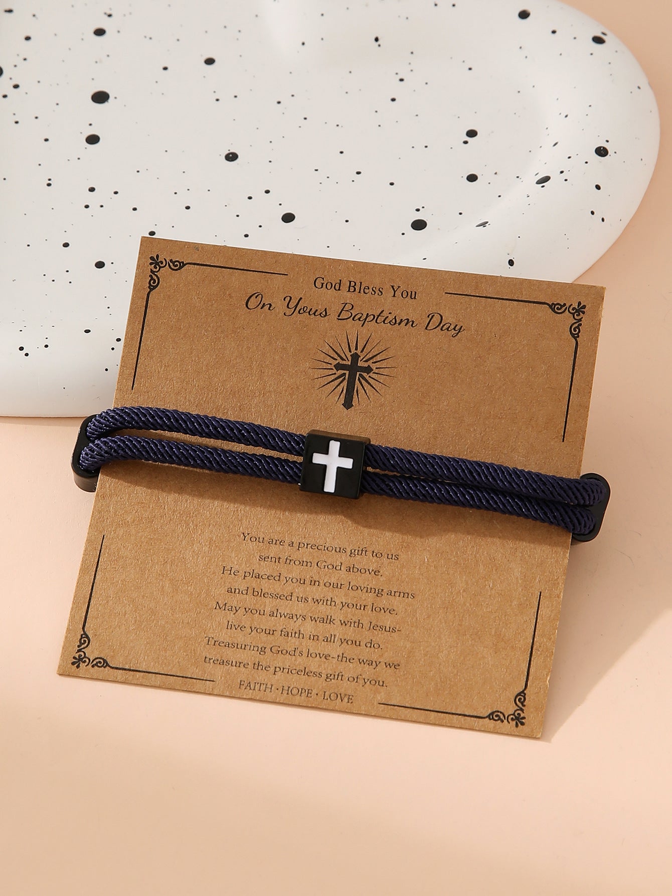 Bracelet de corde à main réglable en alliage en gros simple