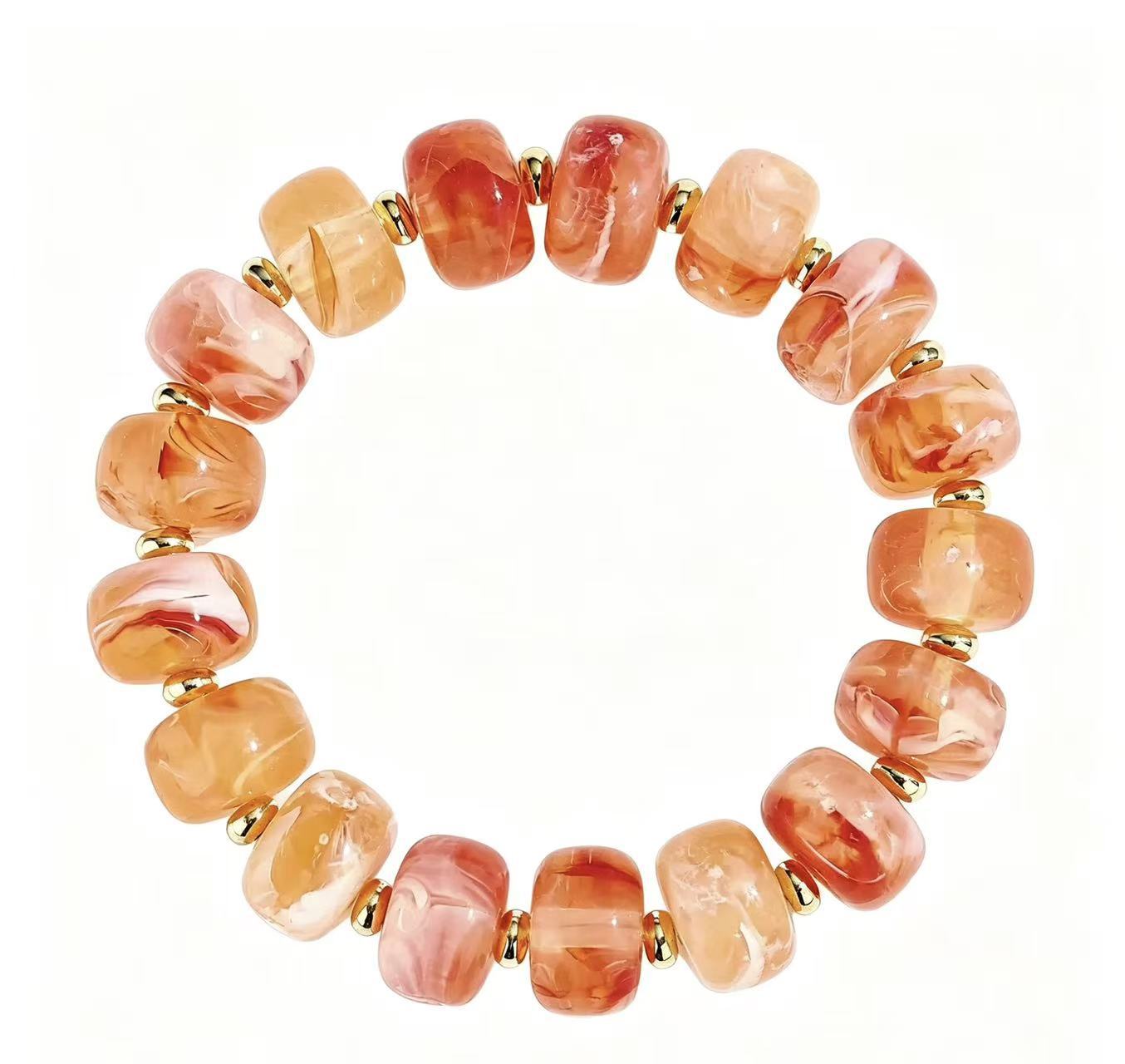 Wholesale Bohemian Acrylic Beaded Bracelet Trendy Rainbow Jewelry Accessory For Women Gift