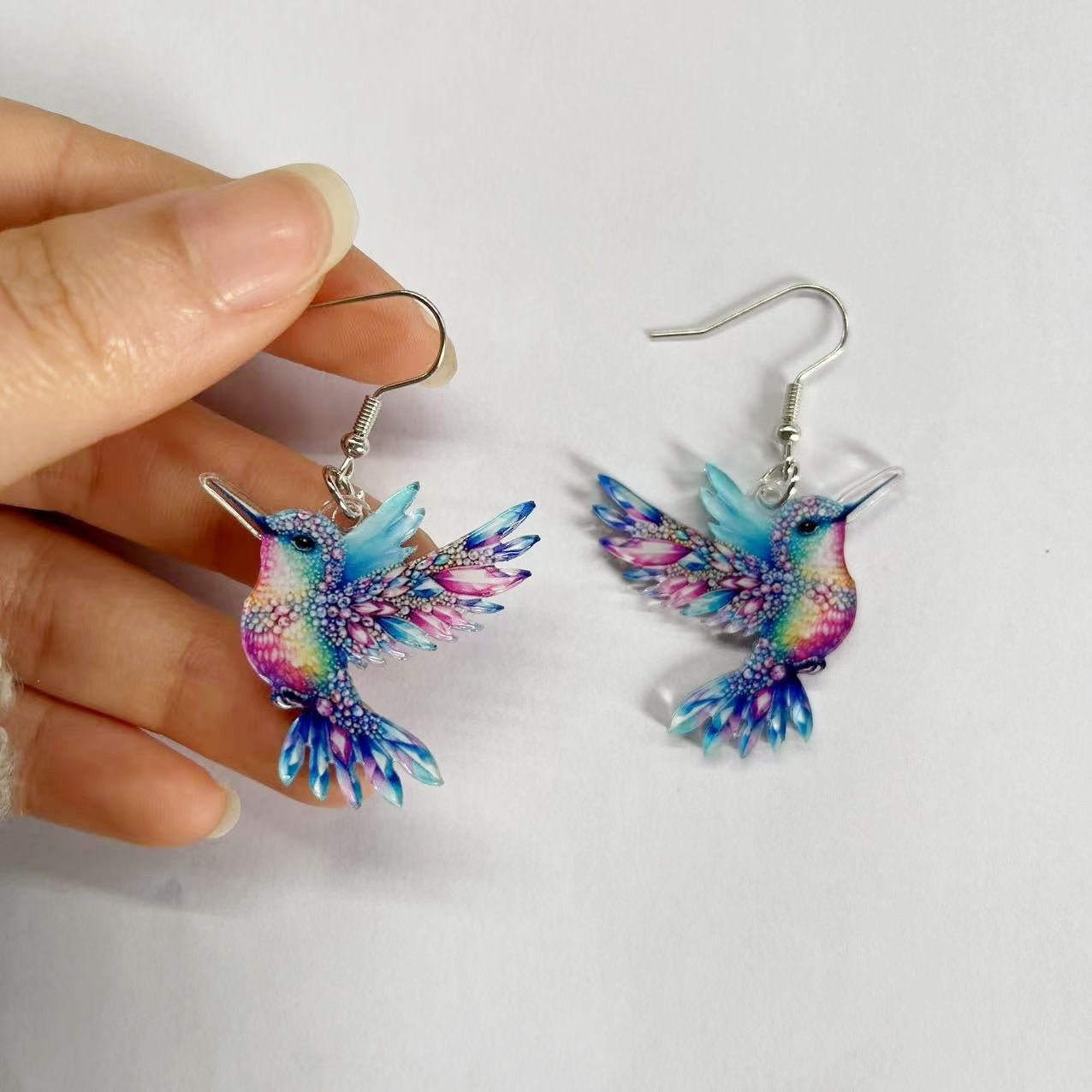 Wholesale  colorful bird acrylic earrings
