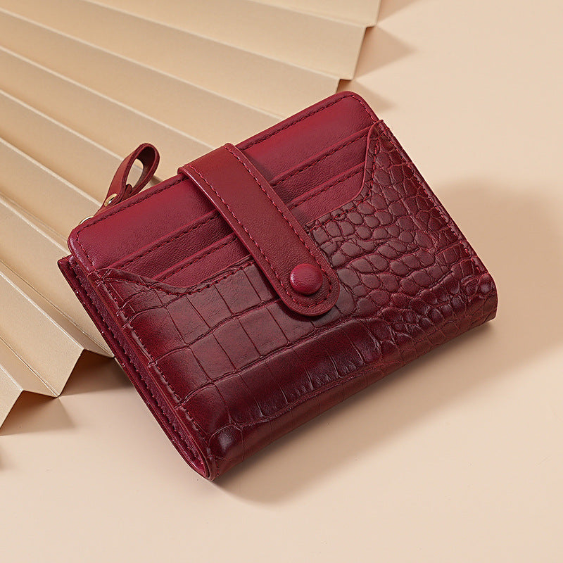 Wholesale Women S PU Leather Compact Wallet Thin Foldable Coin Purse Card Holder Everyday Fashion Accessory