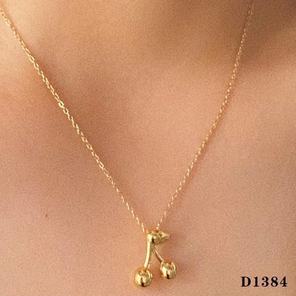 Wholesale  Stainless steel glossy cherry-shaped earrings