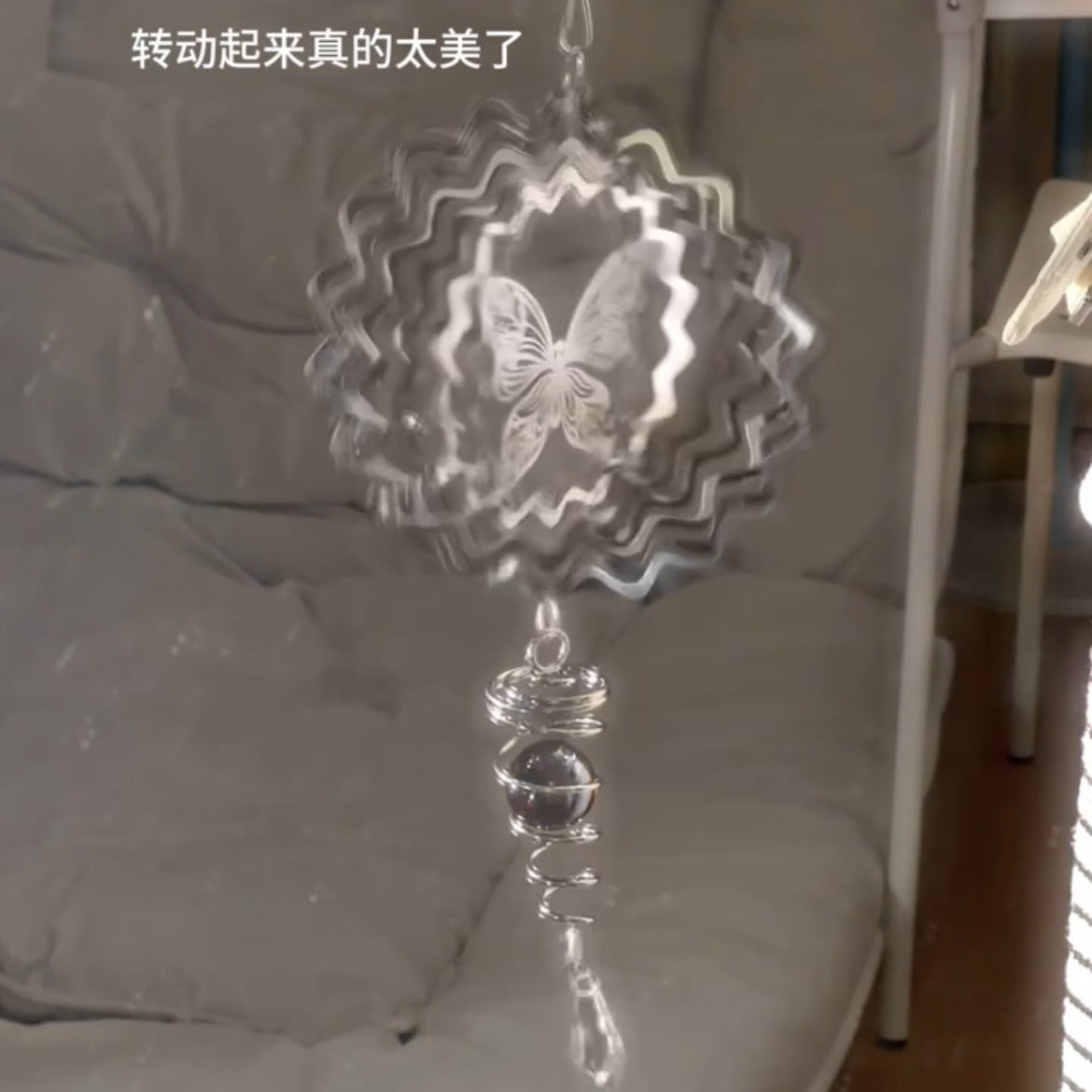 Wholesale Rotating Butterfly Heart Wind Chime