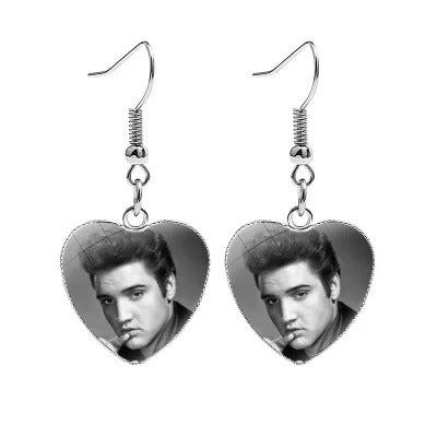 Wholesale Rock singer heart earrings