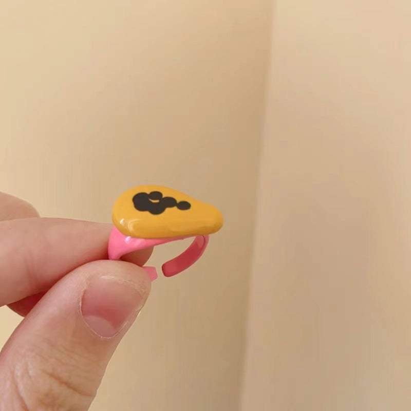 Wholesale  Color Drop Glaze Cartoon Fruit Ring