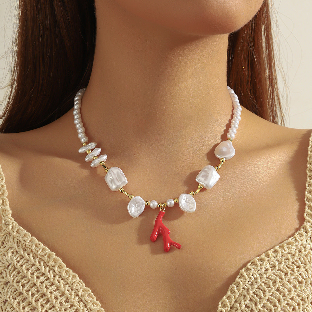 Wholesale Pearl White High-end Simple Style Necklace