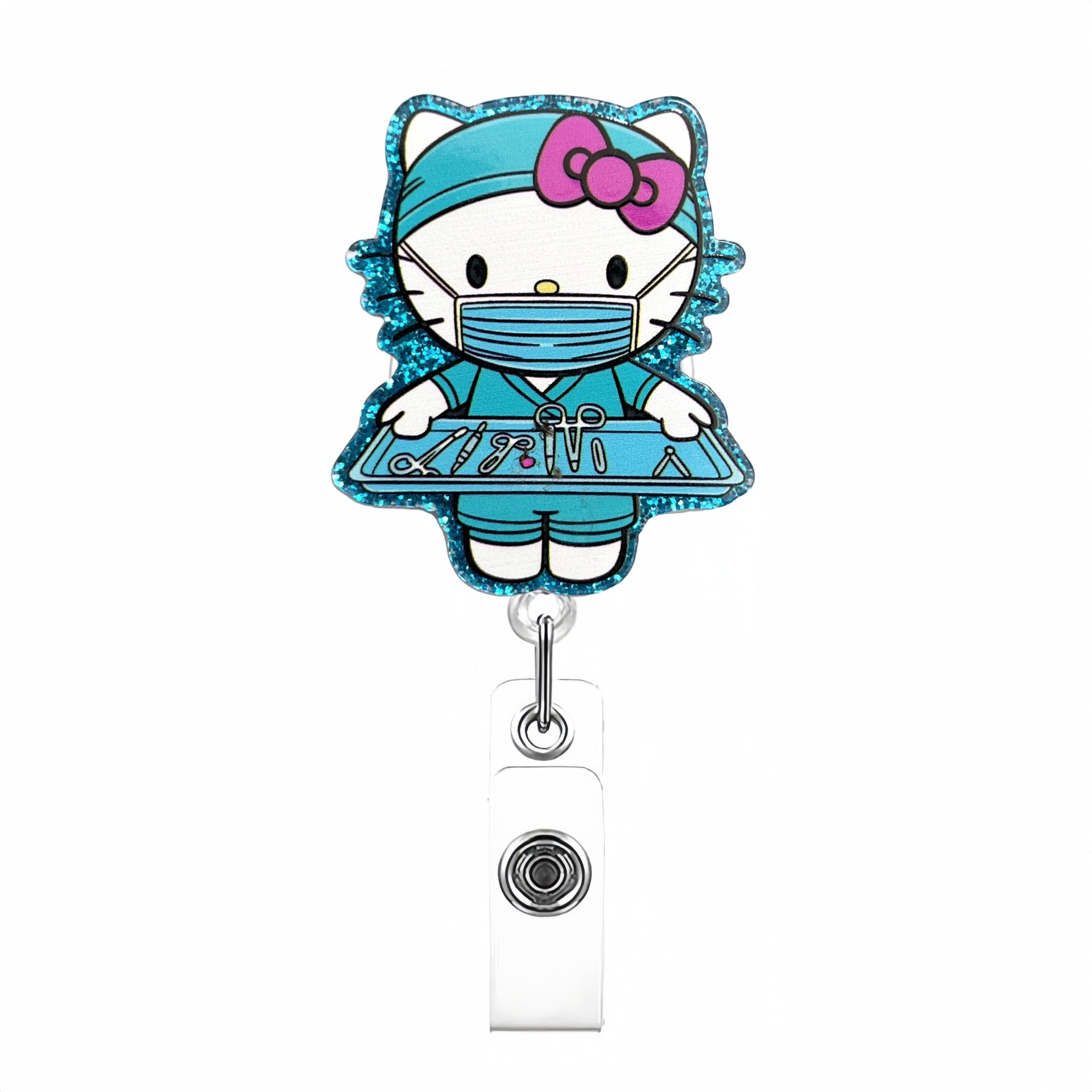 Wholesale Cute Cat Nurse Cartoon Badge Reels Keychains ACCVIP