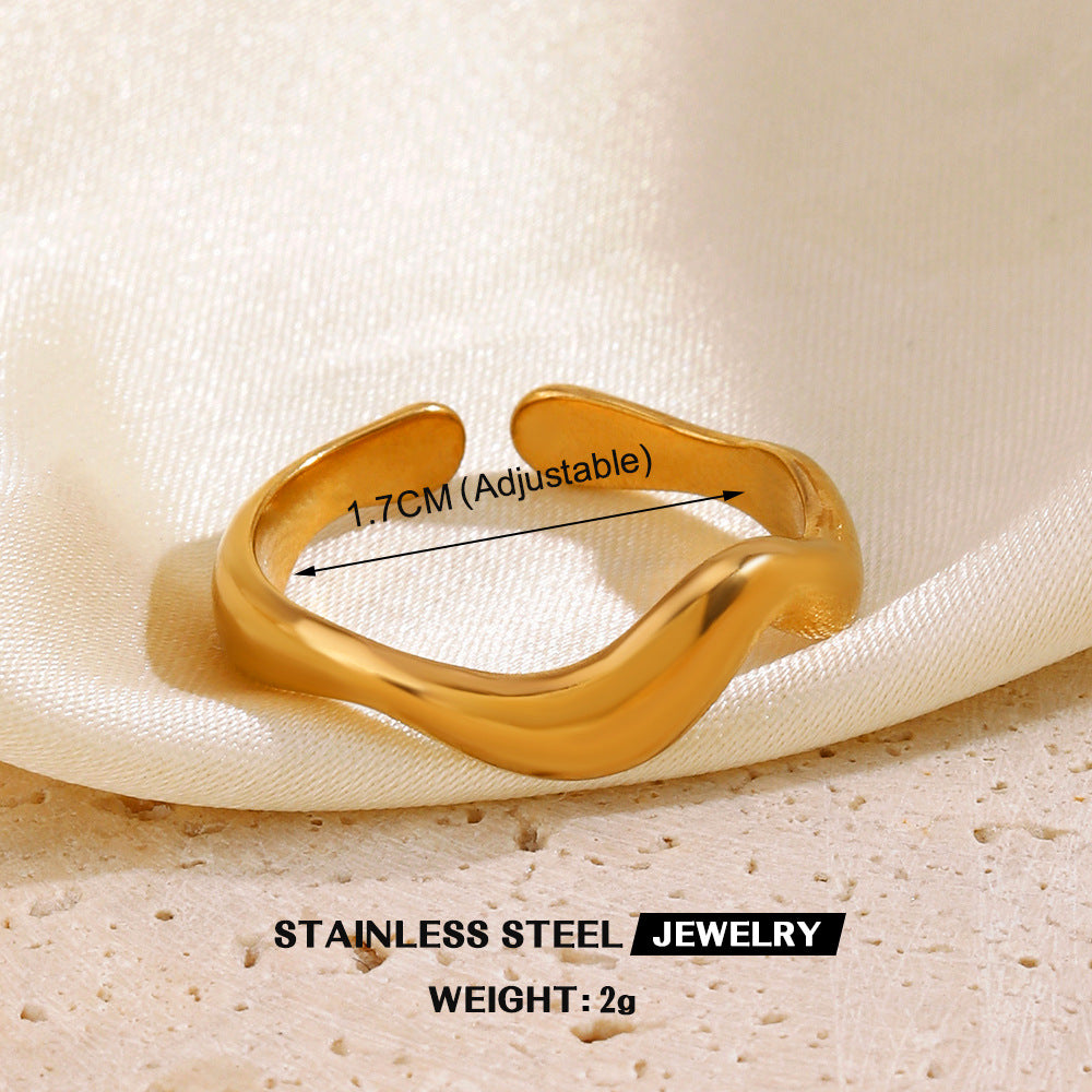 Wholesale stainless steel heart open ring