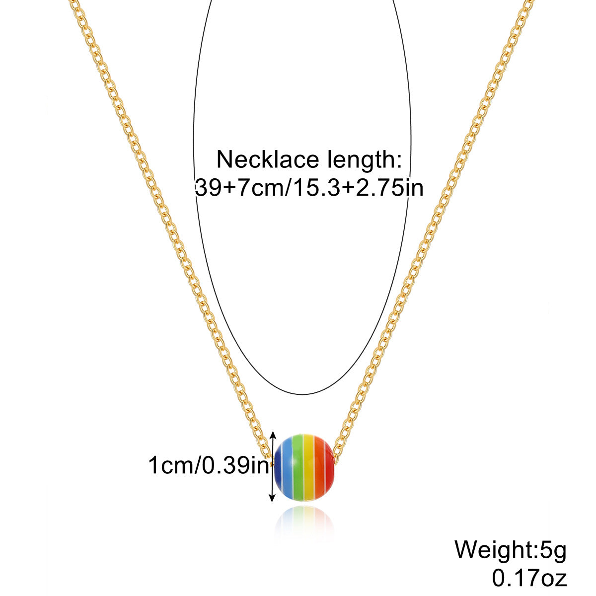 Wholesale Rainbow Clavicle Chain Multi-layer Necklace Crystal Color Pendant ACC-NE-ManYi006