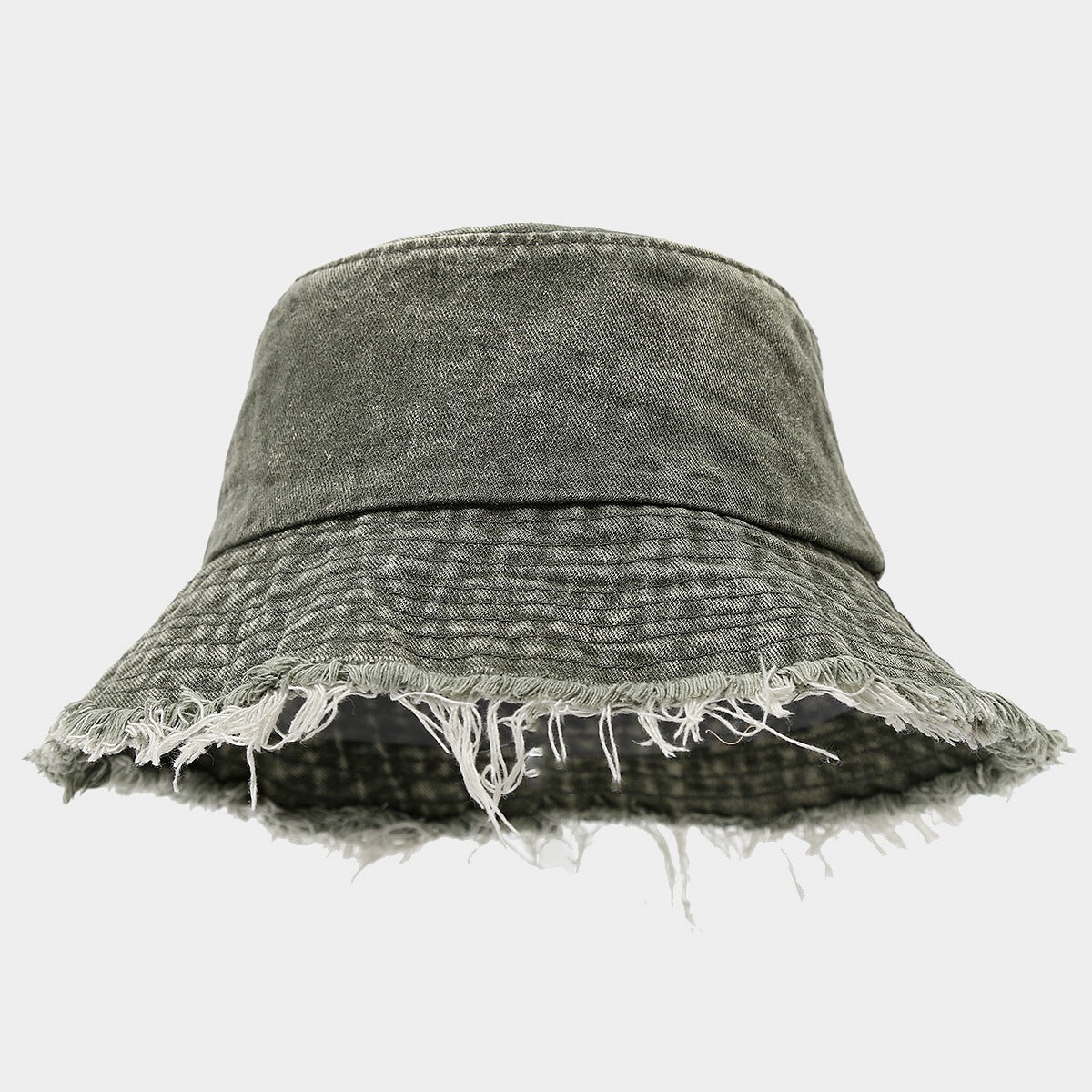 Wholesale  distressed rough Denim fisherman hat