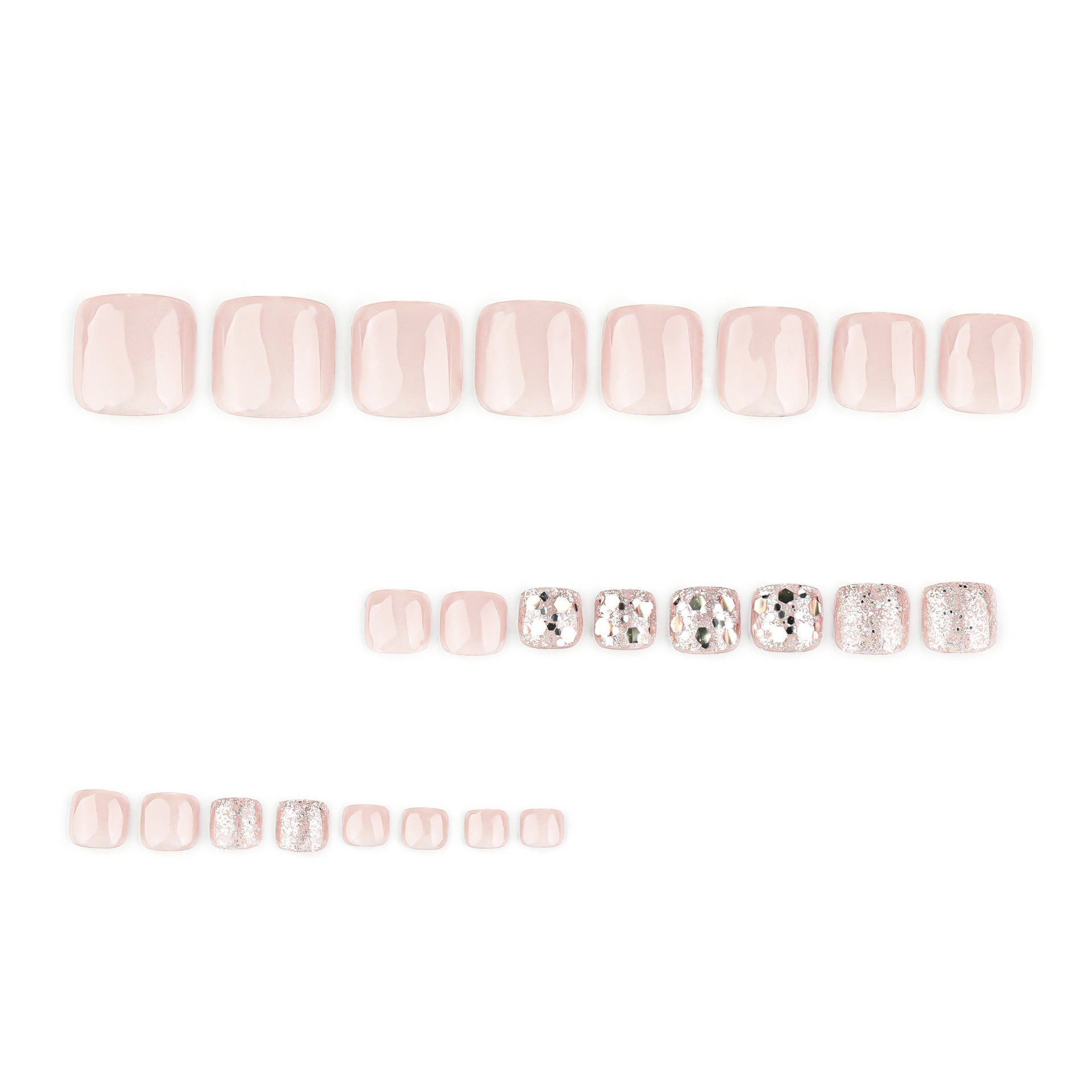 Wholesale 24 Pieces/box Pink Flowers Nails Kits Nail Stickers