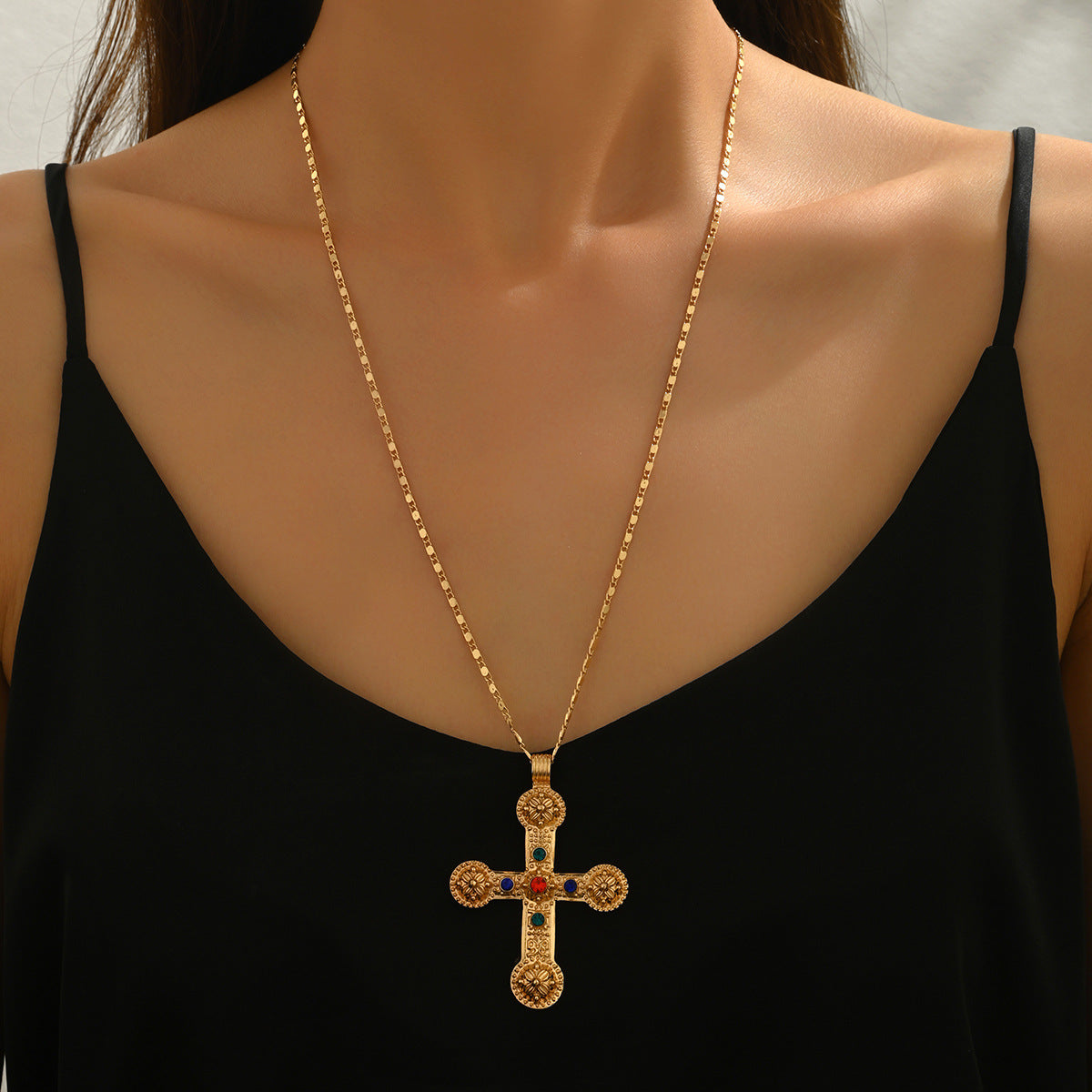 Wholesale cross pendant  alloy necklace