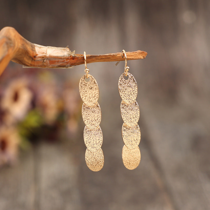 Wholesale Bohemian Vintage Oval Alloy Earrings