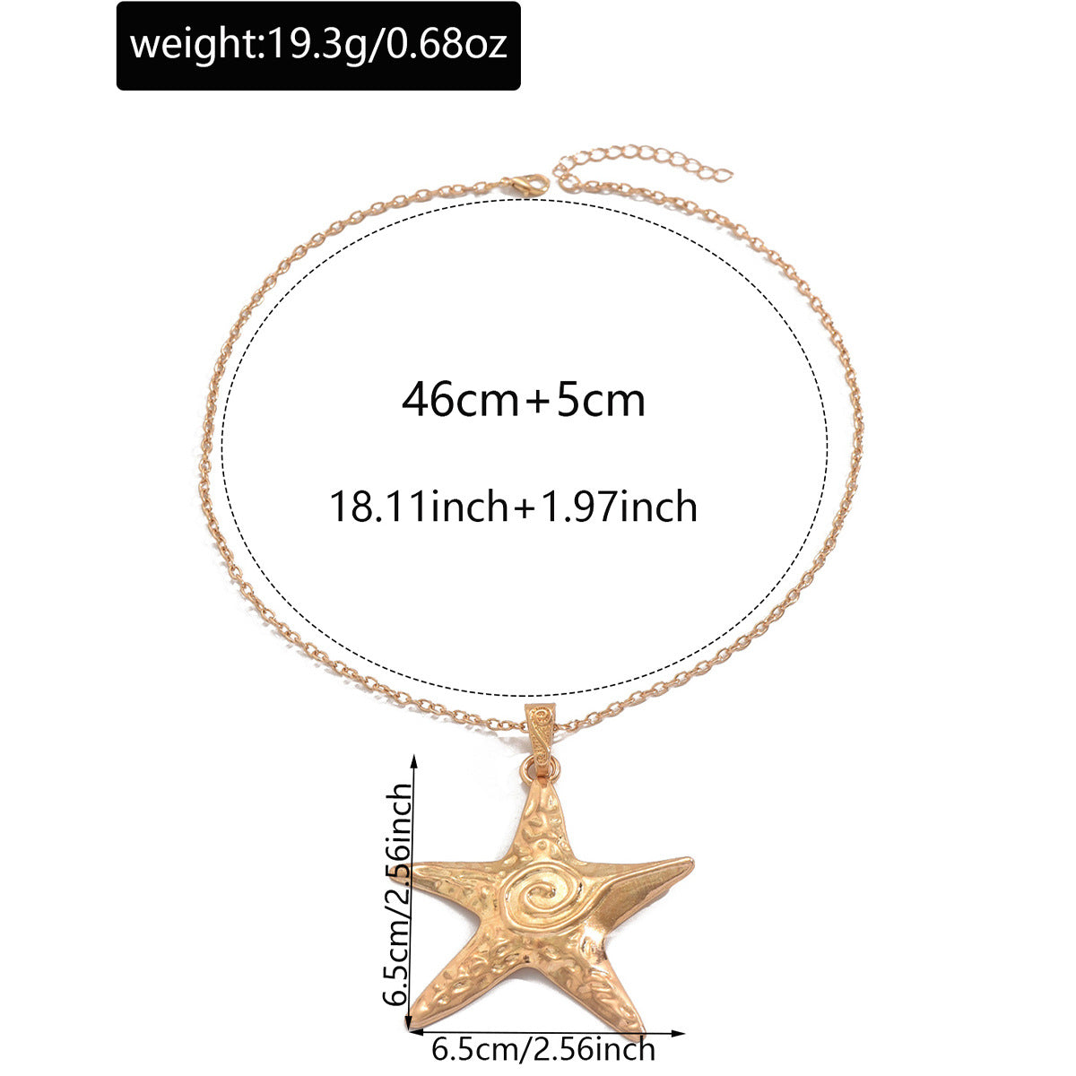 Wholesale Summer Retro Ocean Starfish Necklace