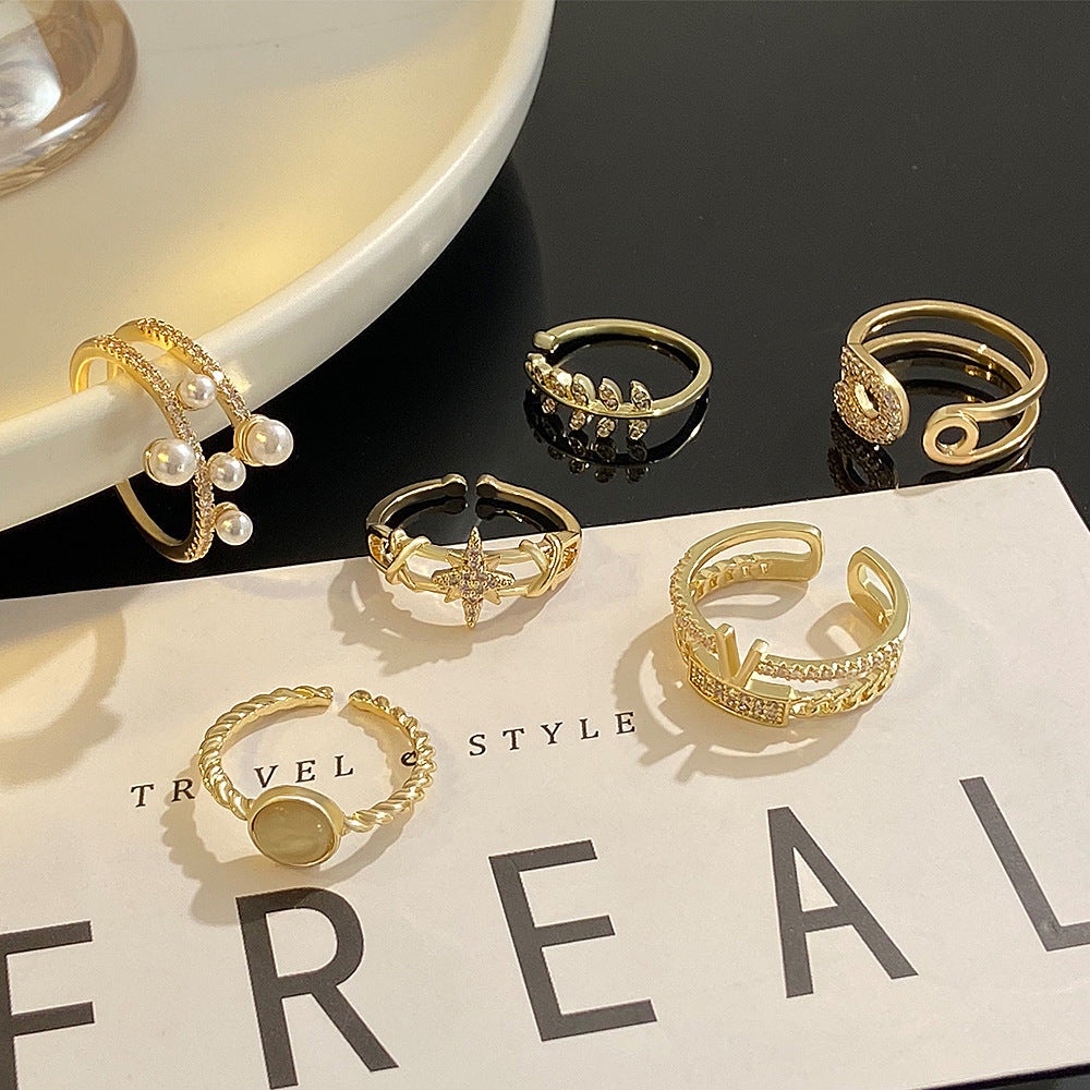 Wholesale  simple irregular opening ring