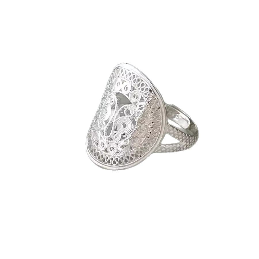 Wholesale 925 Sterling Silver Hollow Lace Ring